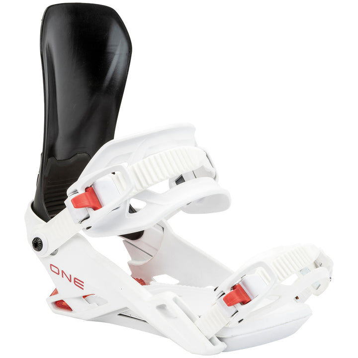 Nitro One Snowboard Bindings 2025 Black/White/Red