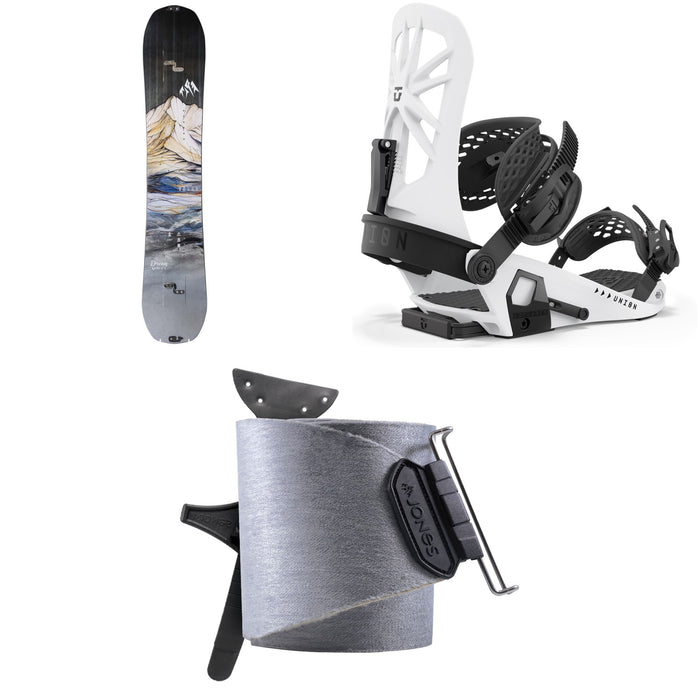Jones Dream Weaver Splitboard + Union Explorer Splitboard Bindings  + Nomad Universal Tail Clip Splitboard Skins - Women's 2025