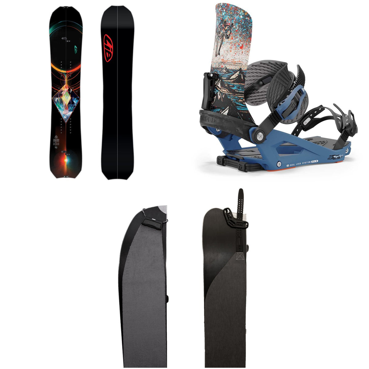 Lib Tech T. Rice Orca Techno Splitboard + Union Charger Pro Splitboard Bindings + Karakoram Smart Skins 2025