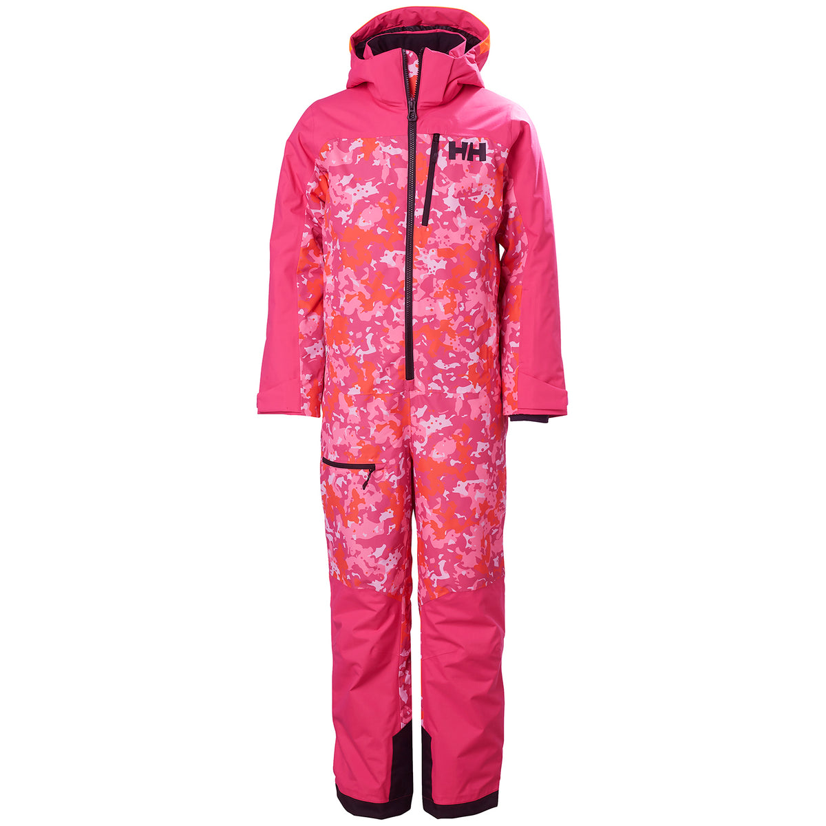 Helly Hansen Fly High 2.0 Ski Suit - Kids' Dragon Fruit Splash Camo AOP