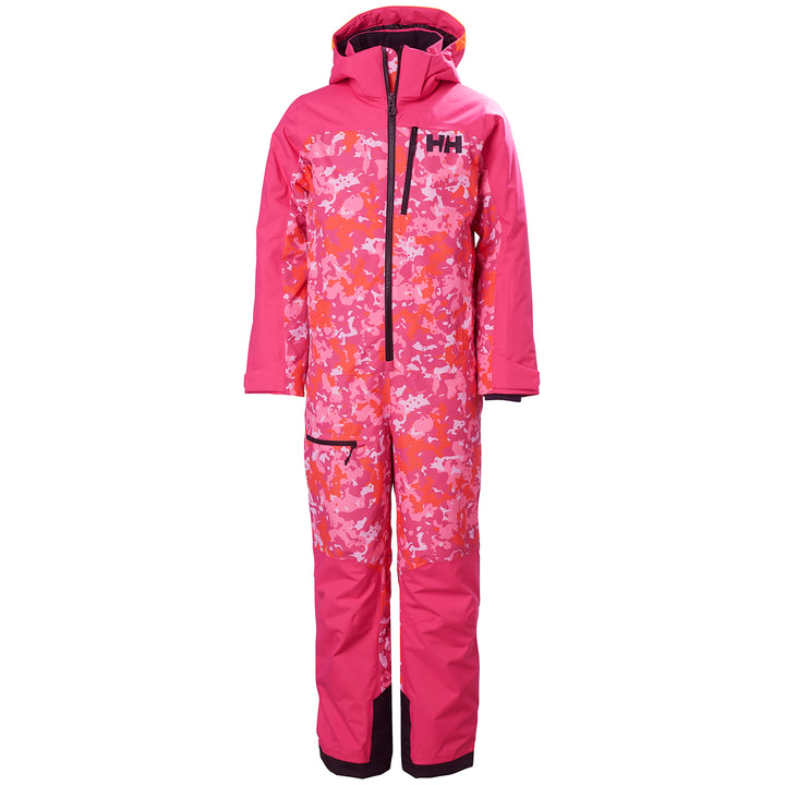 Helly Hansen Fly High 2.0 Ski Suit - Kids' Dragon Fruit Splash Camo AOP