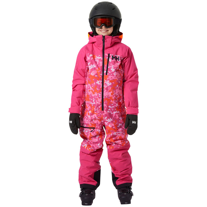 Helly Hansen Fly High 2.0 Ski Suit - Kids' Dragon Fruit Splash Camo AOP