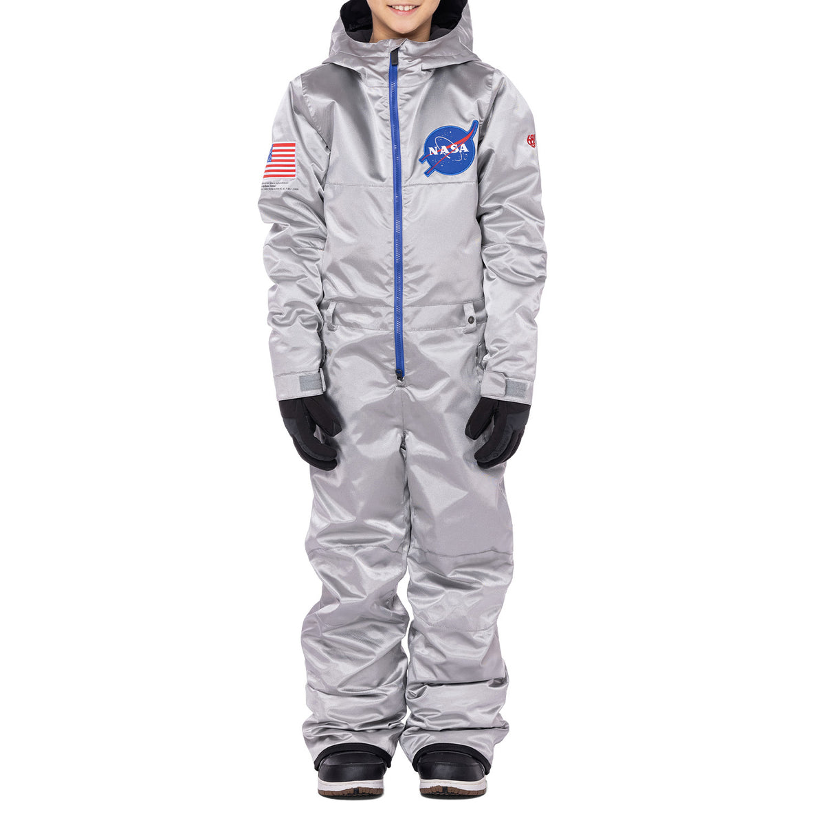 686 Shazam One Piece - Boys' Silver Metallic