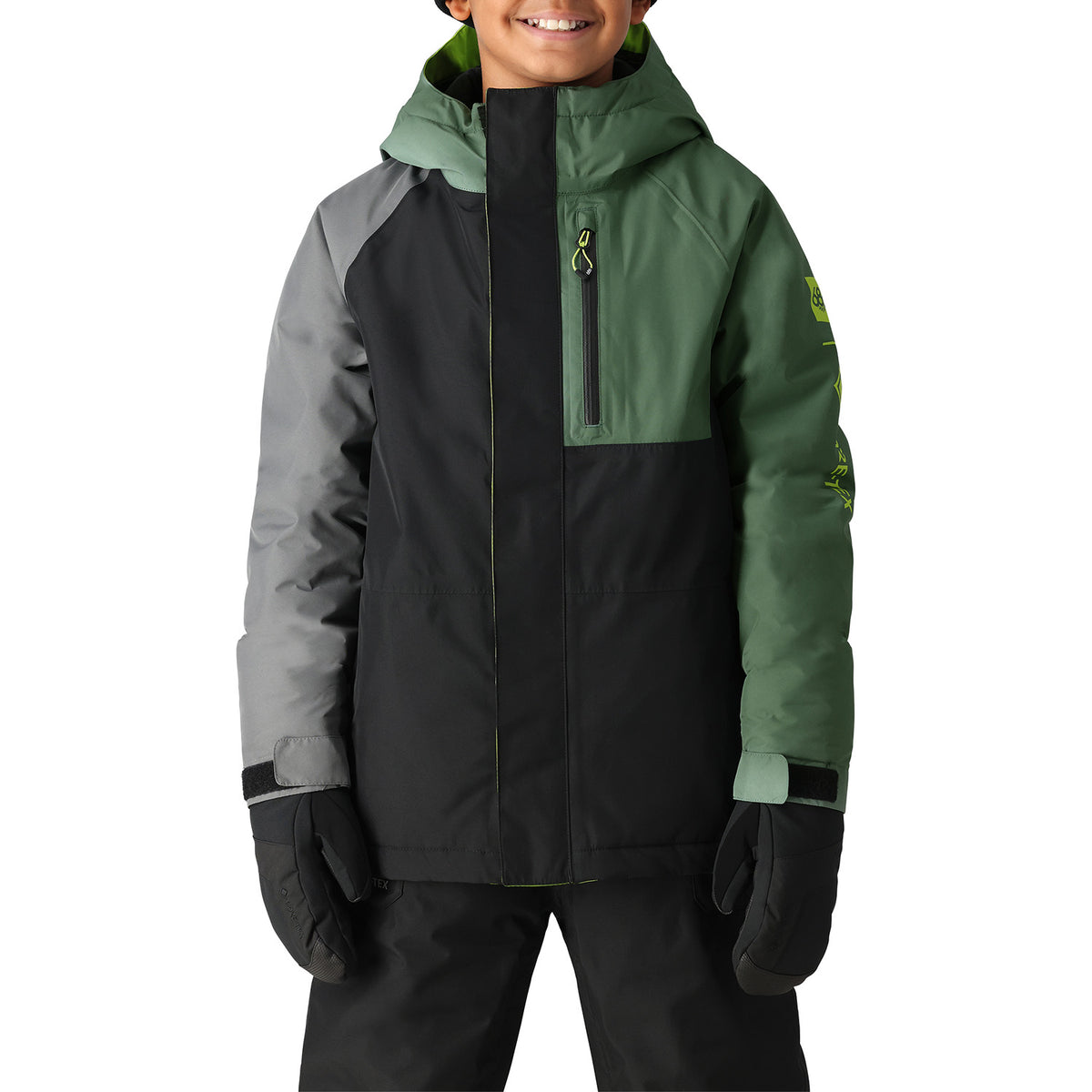 686 GORE-TEX Insulated Jacket - Kids' Cypress Green Colorblock
