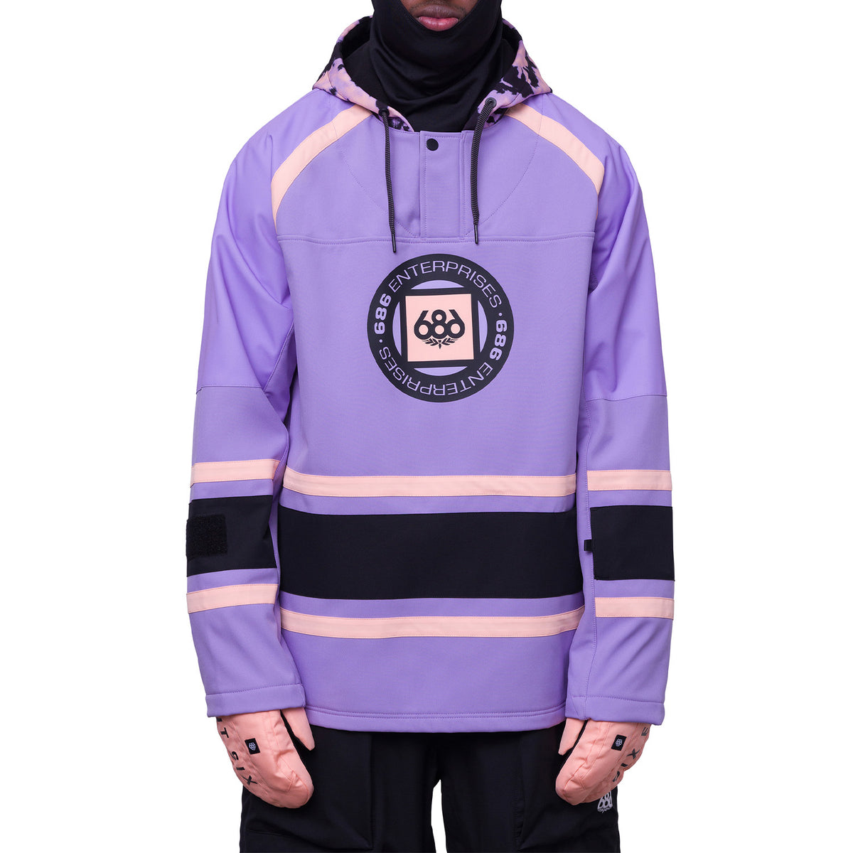 686 Waterproof Slapshot Hoodie - Men's Violet Colorblock