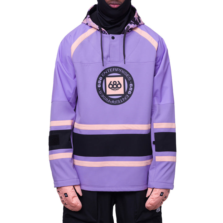 686 Waterproof Slapshot Hoodie - Men's Violet Colorblock