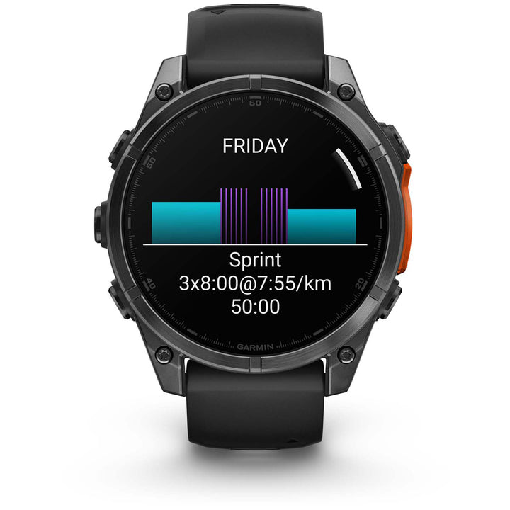 Garmin fenix 8 AMOLED Smartwatch Slate Gray w/Black Silicone Band