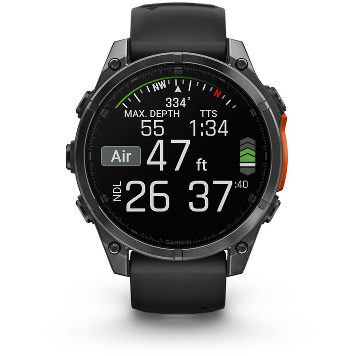 Garmin fenix 8 AMOLED Smartwatch Slate Gray w/Black Silicone Band