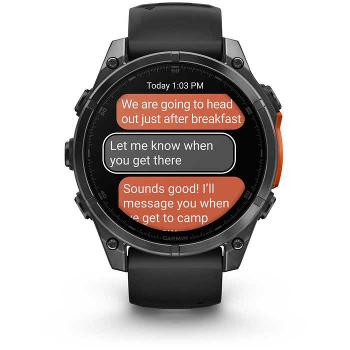 Garmin fenix 8 AMOLED Smartwatch Slate Gray w/Black Silicone Band