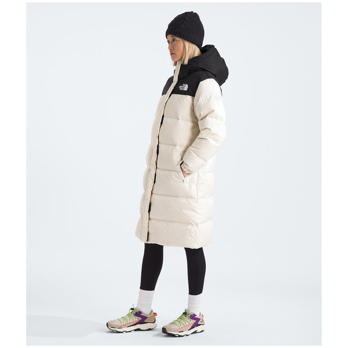 The North Face Nuptse Parka - Women's White Dune/TNF Black