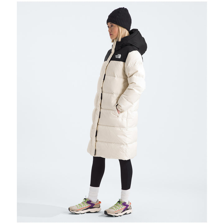 The North Face Nuptse Parka - Women's White Dune/TNF Black