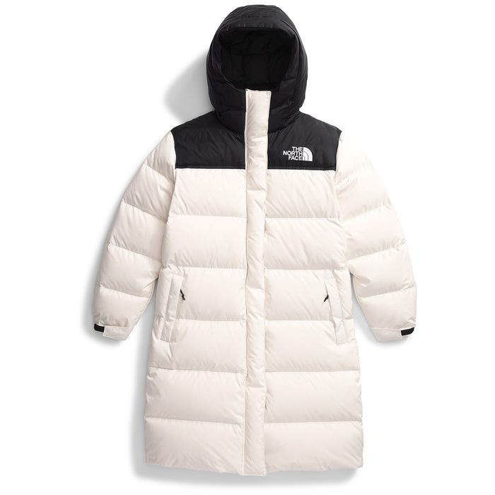 The North Face Nuptse Parka - Women's White Dune/TNF Black