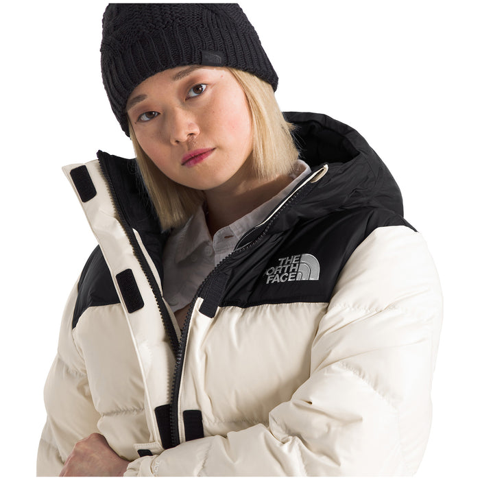 The North Face Nuptse Parka - Women's White Dune/TNF Black