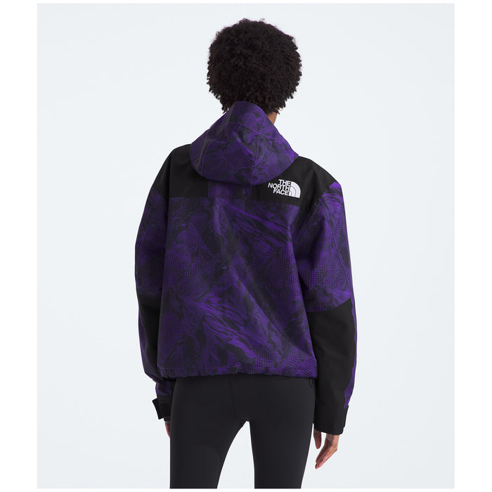The North Face DryVent™ Mono Mountain Short Jacket - Women's Peak Purple 3D Summit Mesh Print/TNF Black