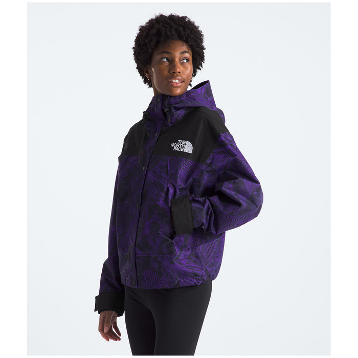The North Face DryVent™ Mono Mountain Short Jacket - Women's Peak Purple 3D Summit Mesh Print/TNF Black