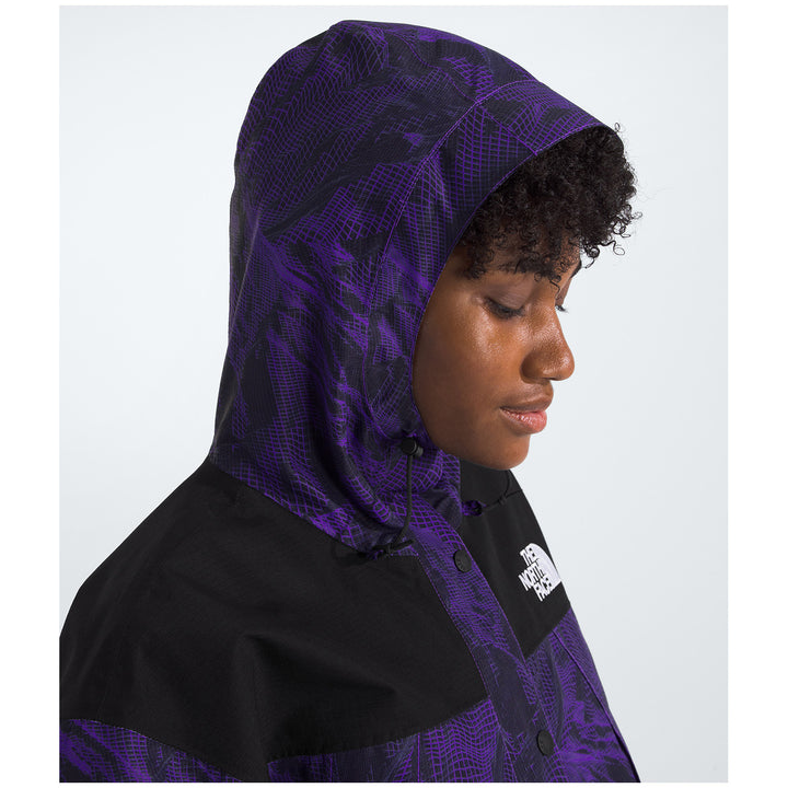 The North Face DryVent™ Mono Mountain Short Jacket - Women's Peak Purple 3D Summit Mesh Print/TNF Black