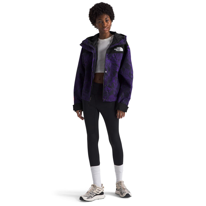 The North Face DryVent™ Mono Mountain Short Jacket - Women's Peak Purple 3D Summit Mesh Print/TNF Black