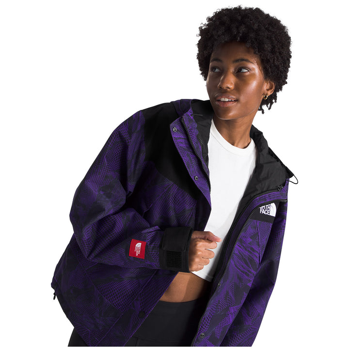 The North Face DryVent™ Mono Mountain Short Jacket - Women's Peak Purple 3D Summit Mesh Print/TNF Black
