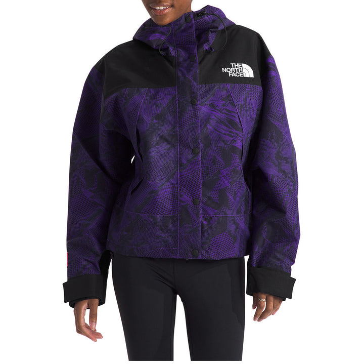 The North Face DryVent™ Mono Mountain Short Jacket - Women's Peak Purple 3D Summit Mesh Print/TNF Black