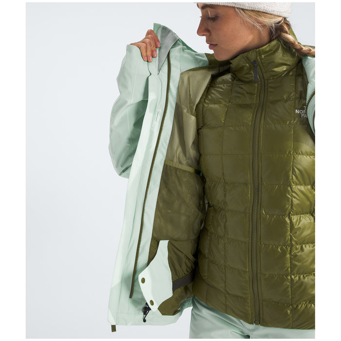 The North Face ThermoBall™ Eco Snow Triclimate® Jacket - Women's Pale Green/Forest Olive