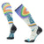 Smartwool Zero Cushion Rainbow Trails Print OTC Socks Laguna Blue