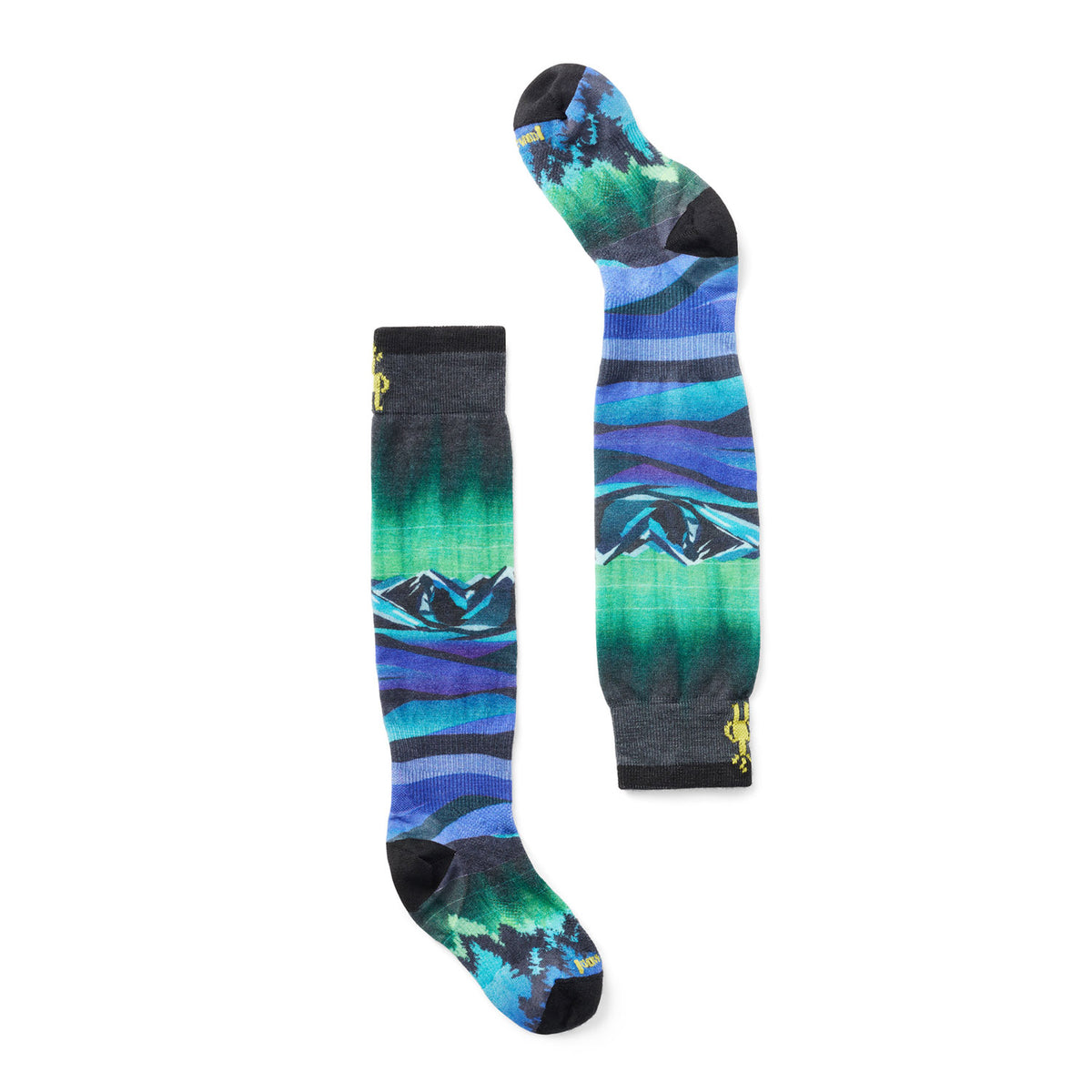 Smartwool Zero Cushion Aurora Flash Print OTC Socks - Kids' Black