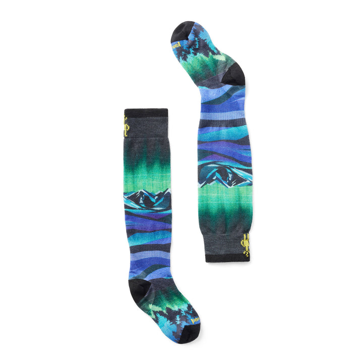 Smartwool Zero Cushion Aurora Flash Print OTC Socks - Kids' Black