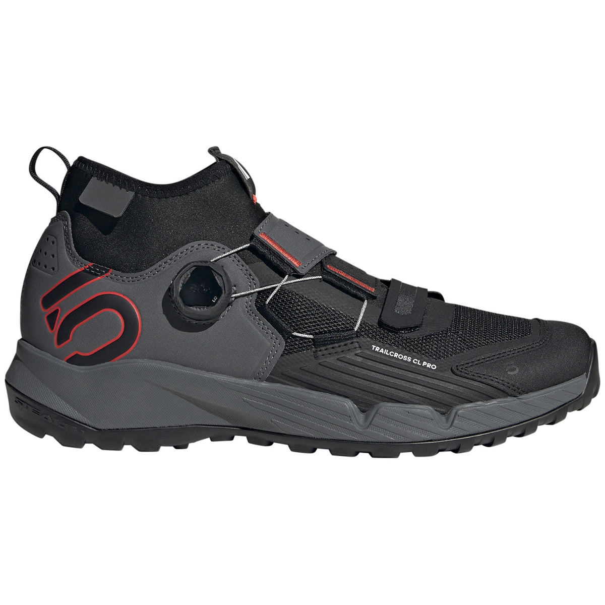 Five Ten Trailcross Pro Clip-In Shoes Grey Five/Core Black/Red