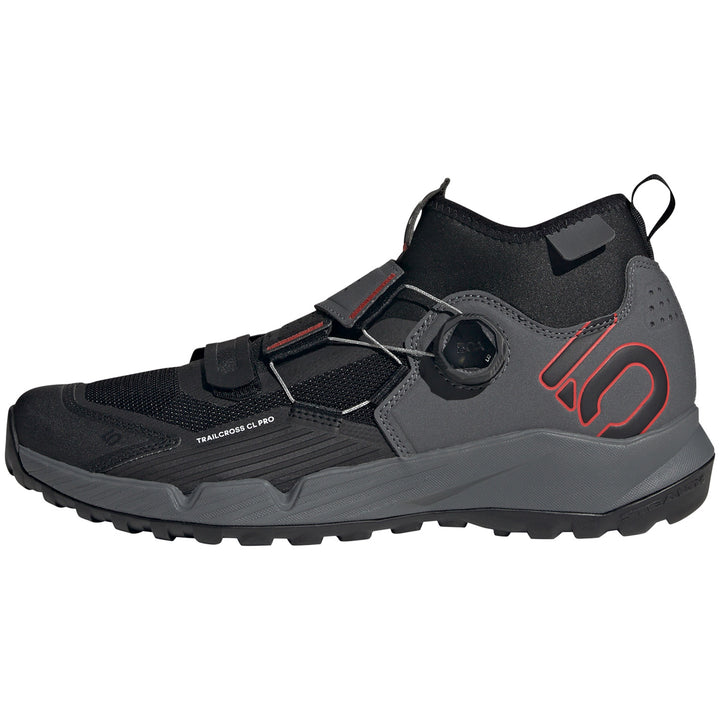 Five Ten Trailcross Pro Clip-In Shoes Grey Five/Core Black/Red