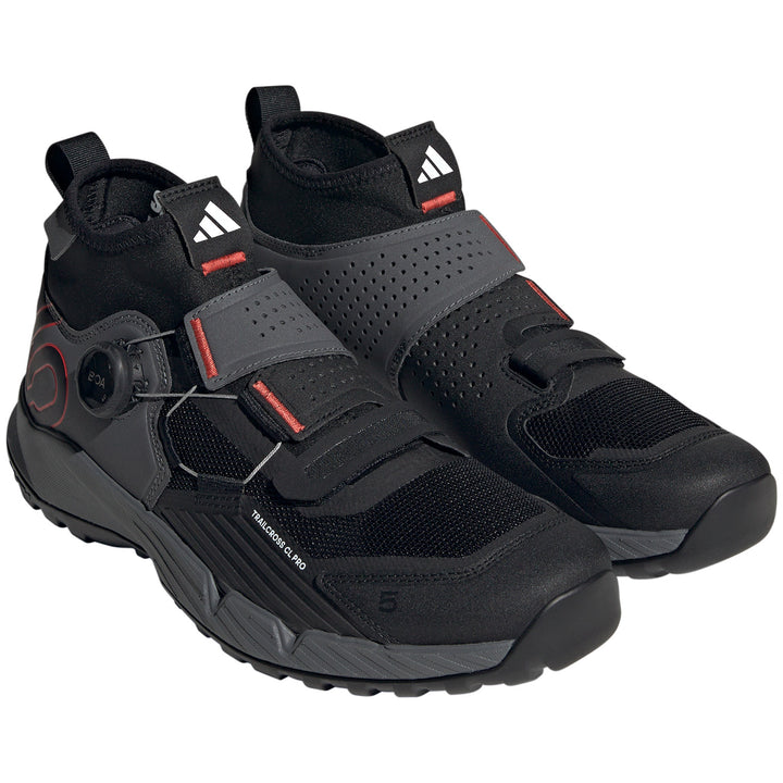 Five Ten Trailcross Pro Clip-In Shoes Grey Five/Core Black/Red