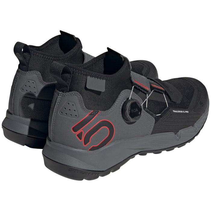 Five Ten Trailcross Pro Clip-In Shoes Grey Five/Core Black/Red