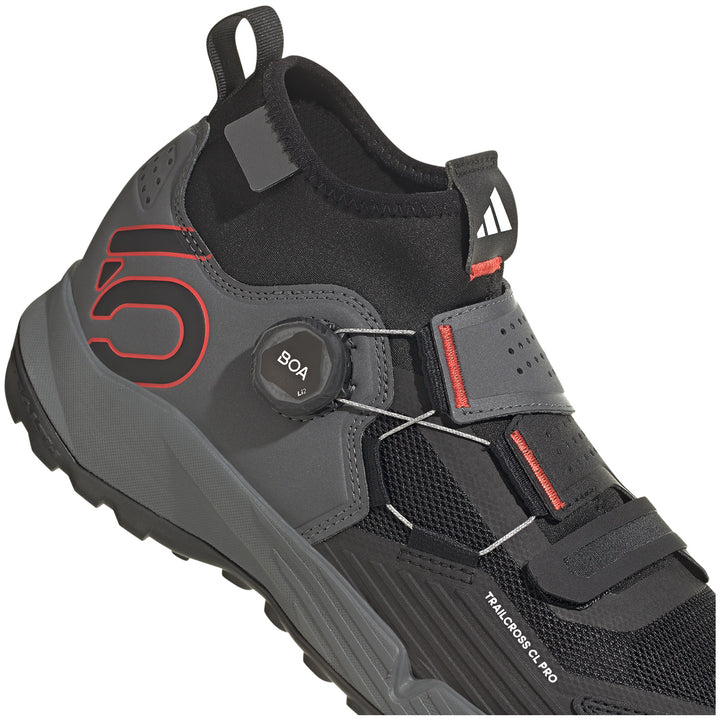 Five Ten Trailcross Pro Clip-In Shoes Grey Five/Core Black/Red