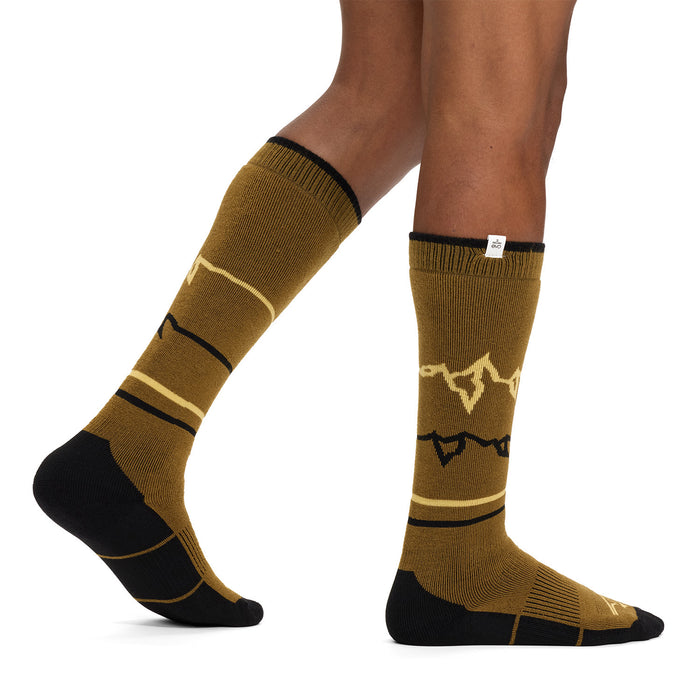 evo Full Cushion Merino Snow Socks Espresso Heather