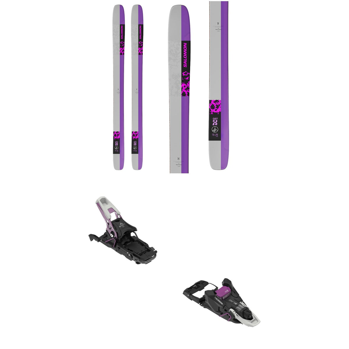 Salomon QST X Skis + Salomon S/Lab Shift² MN 13 Alpine Touring Ski Bindings 2025