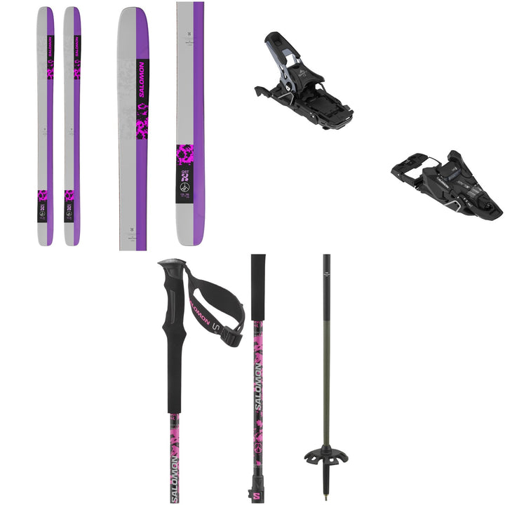 Salomon QST X Skis + Salomon S/Lab Shift² MN 13 Alpine Touring Ski Bindings + Salomon QST Carbon S3 Ski Poles 2025