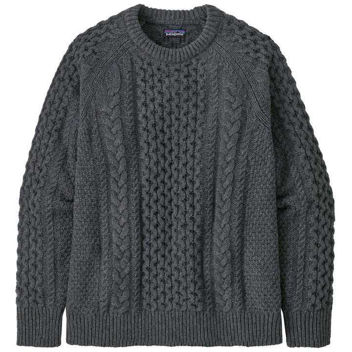 Patagonia Recycled Wool-Blend Cable Knit Crewneck Sweater - Unisex Hex Grey