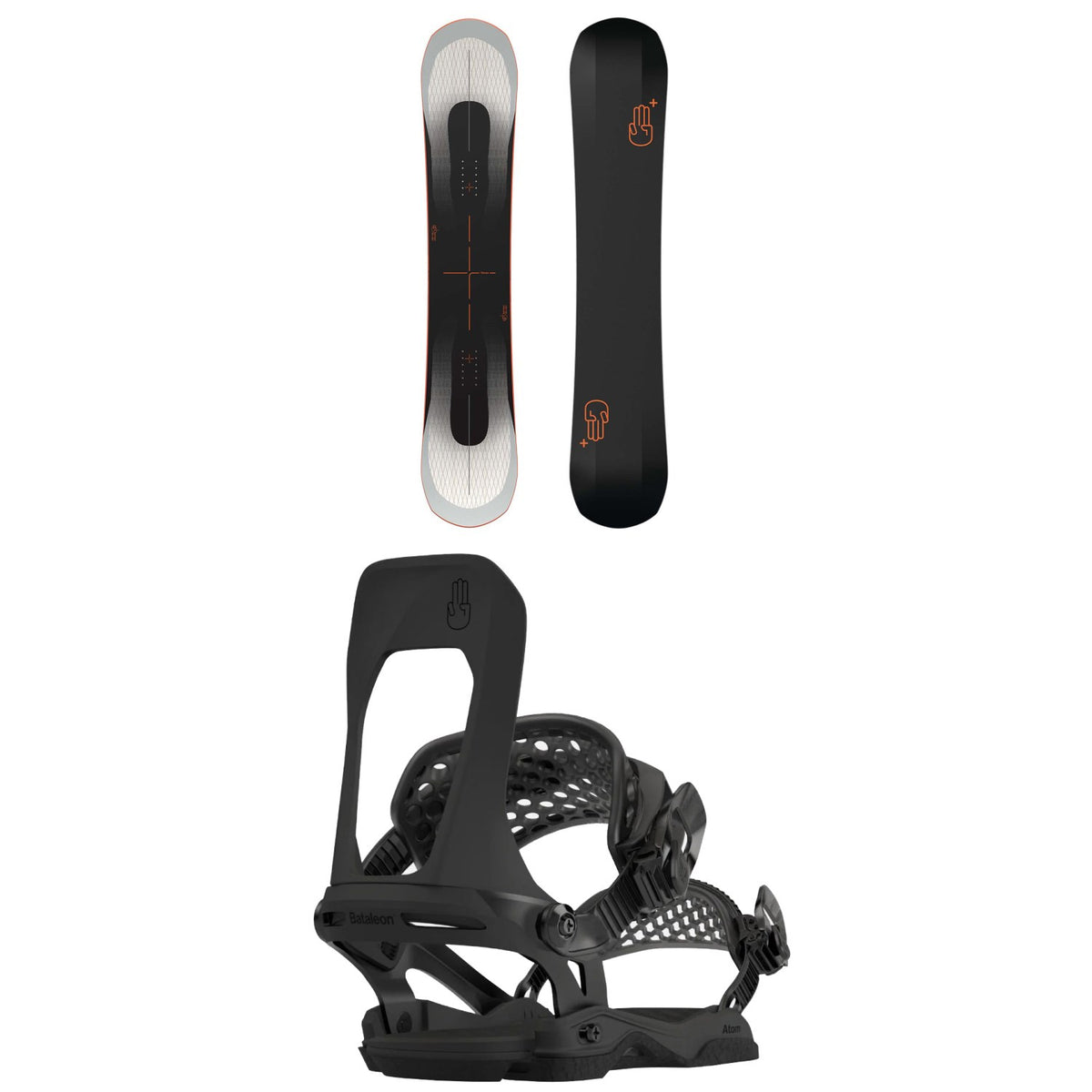 Bataleon Evil Twin+ Snowboard + Atom Snowboard Bindings 2025