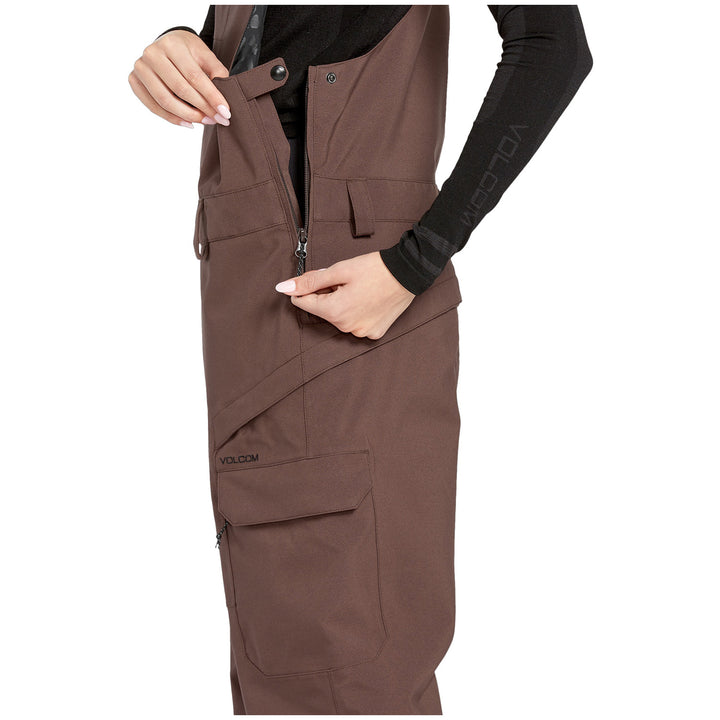 Volcom Creston 3D Stretch Bibs - Women's Mahogany