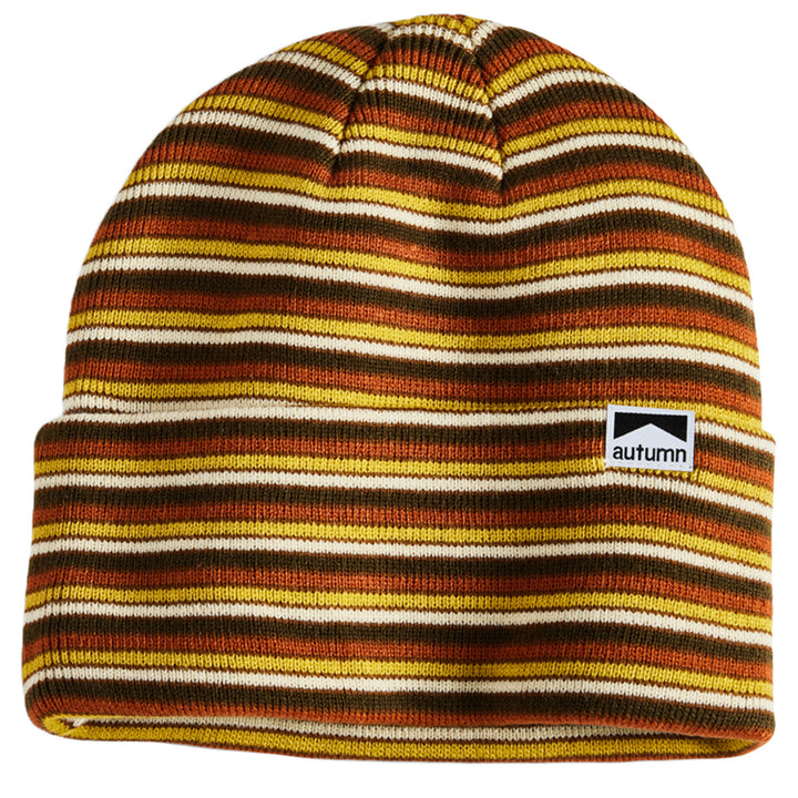 Autumn Surplus Mix Stripe Beanie Brown
