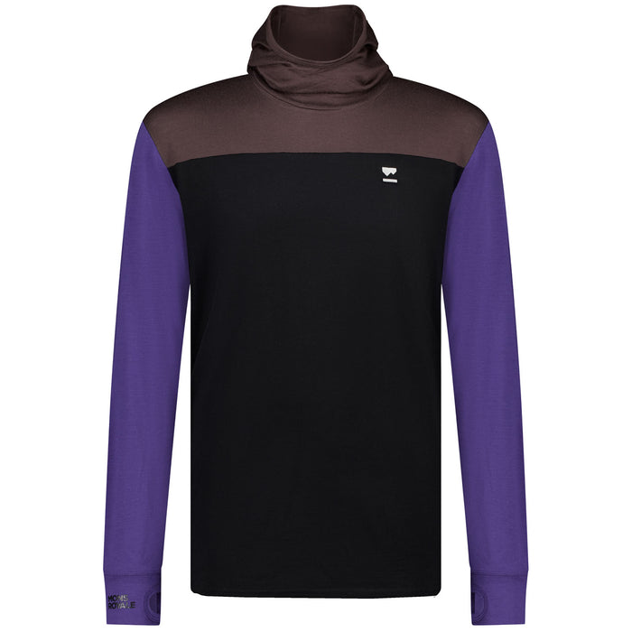 MONS ROYALE Yotei Power Hood Long-Sleeve Top - Men's Violet/Cedar/Black