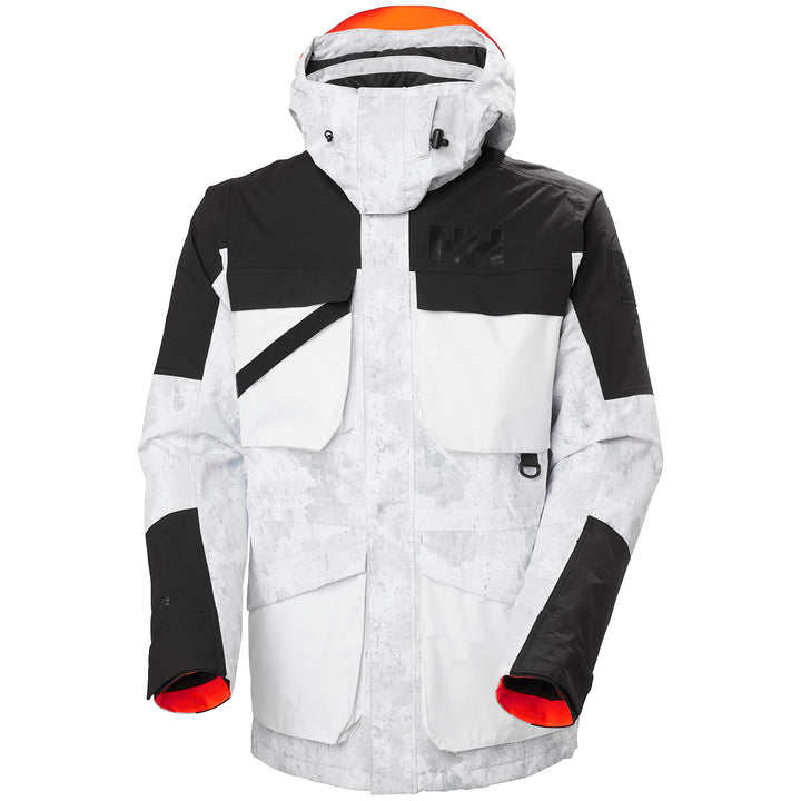 Helly Hansen ULLR D Heritage Long Jacket - Men's Grey Fog Snow