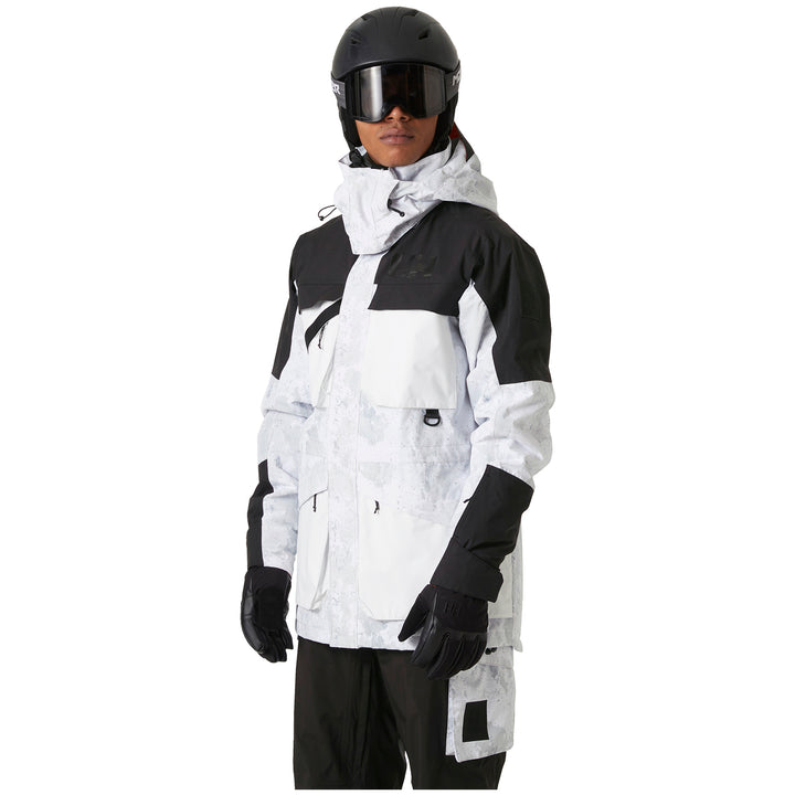 Helly Hansen ULLR D Heritage Long Jacket - Men's Grey Fog Snow