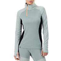 MONS ROYALE Olympus Half Zip Top - Women's Glacier/Dew/Black::Glacier/Dew/Black