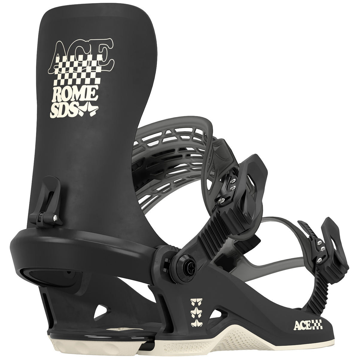 Rome Ace Snowboard Bindings - Kids' 2025 Black