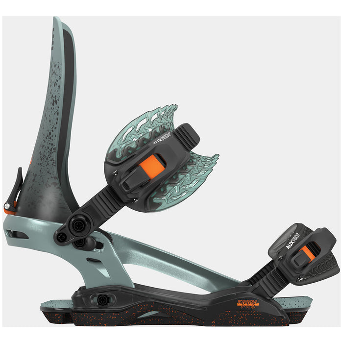Rome Katana Pro Snowboard Bindings 2025 Slate Gray/Orange