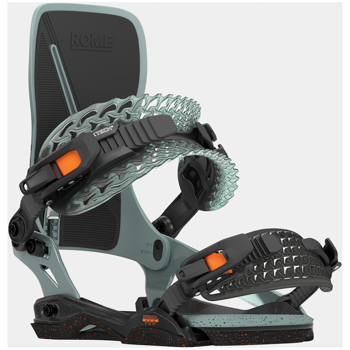 Rome Katana Pro Snowboard Bindings 2025 Slate Gray/Orange