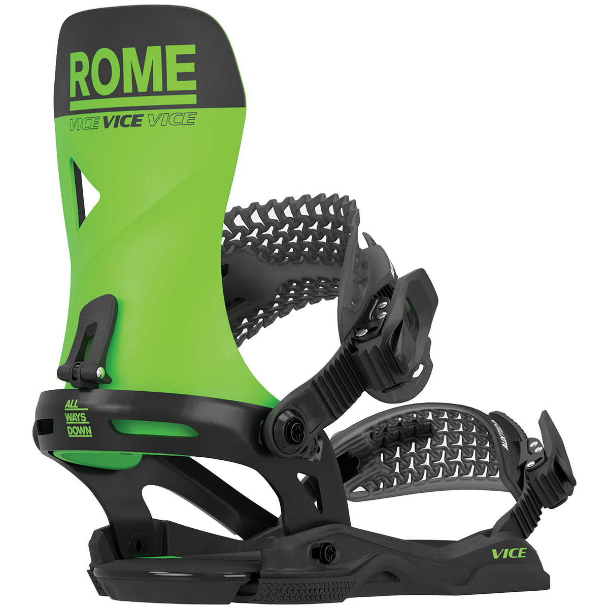 Rome Vice Snowboard Bindings 2025 Green