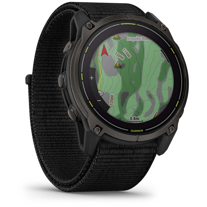 Garmin Enduro 3 Smartwatch Carbon Gray DLC Titanium w/Black Sport Loop Band