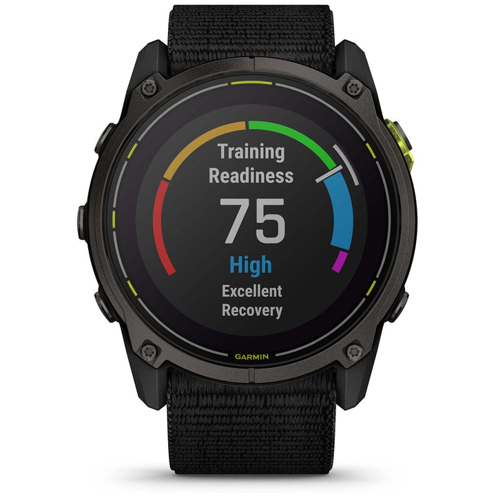 Garmin Enduro 3 Smartwatch Carbon Gray DLC Titanium w/Black Sport Loop Band