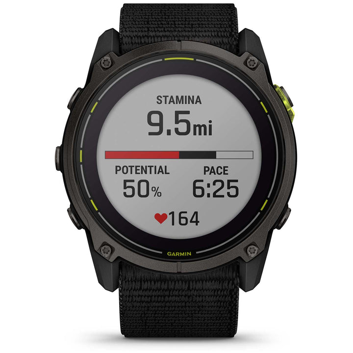 Garmin Enduro 3 Smartwatch Carbon Gray DLC Titanium w/Black Sport Loop Band